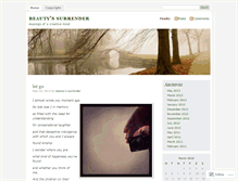 Tablet Screenshot of beautyssurrender.wordpress.com