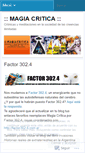 Mobile Screenshot of magiacritica.wordpress.com