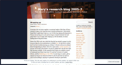 Desktop Screenshot of marysresearchblog.wordpress.com