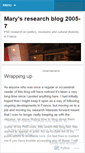 Mobile Screenshot of marysresearchblog.wordpress.com