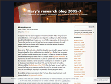 Tablet Screenshot of marysresearchblog.wordpress.com