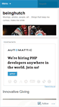 Mobile Screenshot of beinghutch.wordpress.com