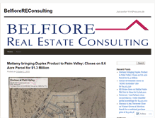 Tablet Screenshot of belfiorereconsulting.wordpress.com