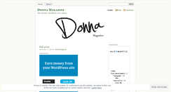 Desktop Screenshot of donnamagazine.wordpress.com