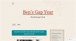 Desktop Screenshot of bensgapyear.wordpress.com