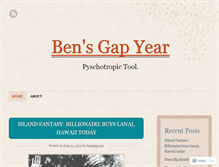 Tablet Screenshot of bensgapyear.wordpress.com