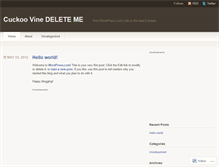Tablet Screenshot of cuckoovine.wordpress.com