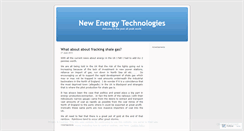 Desktop Screenshot of newenergytech.wordpress.com