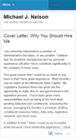 Mobile Screenshot of michaeljnelson.wordpress.com