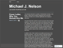 Tablet Screenshot of michaeljnelson.wordpress.com