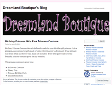 Tablet Screenshot of dreamlandboutique.wordpress.com