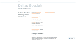 Desktop Screenshot of dallasboudoir.wordpress.com