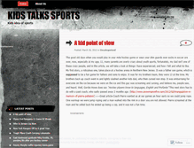 Tablet Screenshot of kidstalksports.wordpress.com
