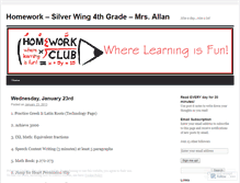 Tablet Screenshot of mrsallanhomework.wordpress.com