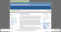 Desktop Screenshot of nextleveltrading.wordpress.com