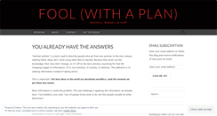 Desktop Screenshot of foolwithaplan.wordpress.com