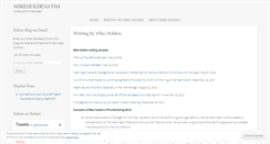 Desktop Screenshot of mikeholden.wordpress.com
