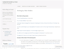 Tablet Screenshot of mikeholden.wordpress.com