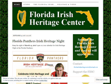 Tablet Screenshot of floridairishheritagecenter.wordpress.com