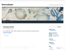 Tablet Screenshot of fatxussalaam.wordpress.com