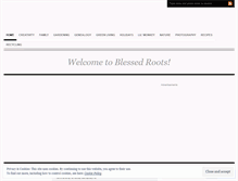 Tablet Screenshot of blessedroots.wordpress.com
