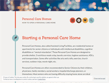 Tablet Screenshot of personalcarehomes.wordpress.com