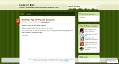 Desktop Screenshot of caretoeat.wordpress.com