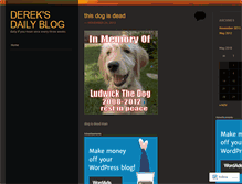 Tablet Screenshot of dereksdailyblog.wordpress.com