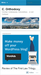 Mobile Screenshot of corthodoxy.wordpress.com