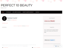 Tablet Screenshot of perfect10beauty.wordpress.com