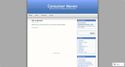 Desktop Screenshot of consumermaven.wordpress.com