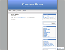 Tablet Screenshot of consumermaven.wordpress.com