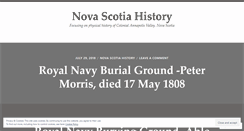 Desktop Screenshot of novascotiahistory.wordpress.com