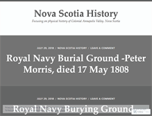 Tablet Screenshot of novascotiahistory.wordpress.com