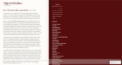 Desktop Screenshot of highonrebellion.wordpress.com