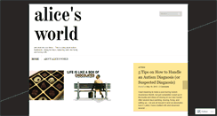 Desktop Screenshot of alicesworld.wordpress.com