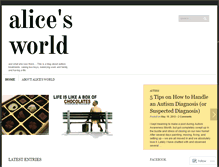 Tablet Screenshot of alicesworld.wordpress.com