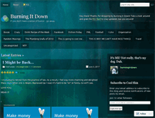 Tablet Screenshot of burningitdown.wordpress.com