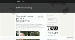 Desktop Screenshot of maunconsulting.wordpress.com