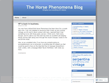 Tablet Screenshot of horsephenoblog.wordpress.com