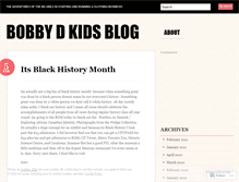 Tablet Screenshot of bobbydkids.wordpress.com