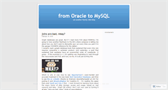 Desktop Screenshot of oracle2mysql.wordpress.com