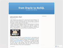 Tablet Screenshot of oracle2mysql.wordpress.com