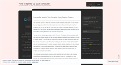 Desktop Screenshot of mycomputerspeedup.wordpress.com