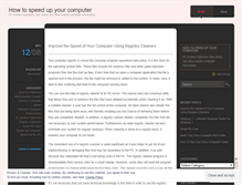 Tablet Screenshot of mycomputerspeedup.wordpress.com