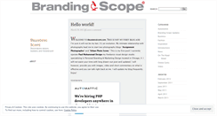 Desktop Screenshot of brandingscope.wordpress.com