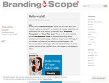 Tablet Screenshot of brandingscope.wordpress.com