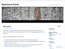Tablet Screenshot of dtexperiencepoints.wordpress.com