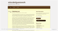 Desktop Screenshot of educatedguesswork.wordpress.com
