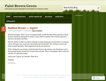 Tablet Screenshot of paintbrowngreen.wordpress.com